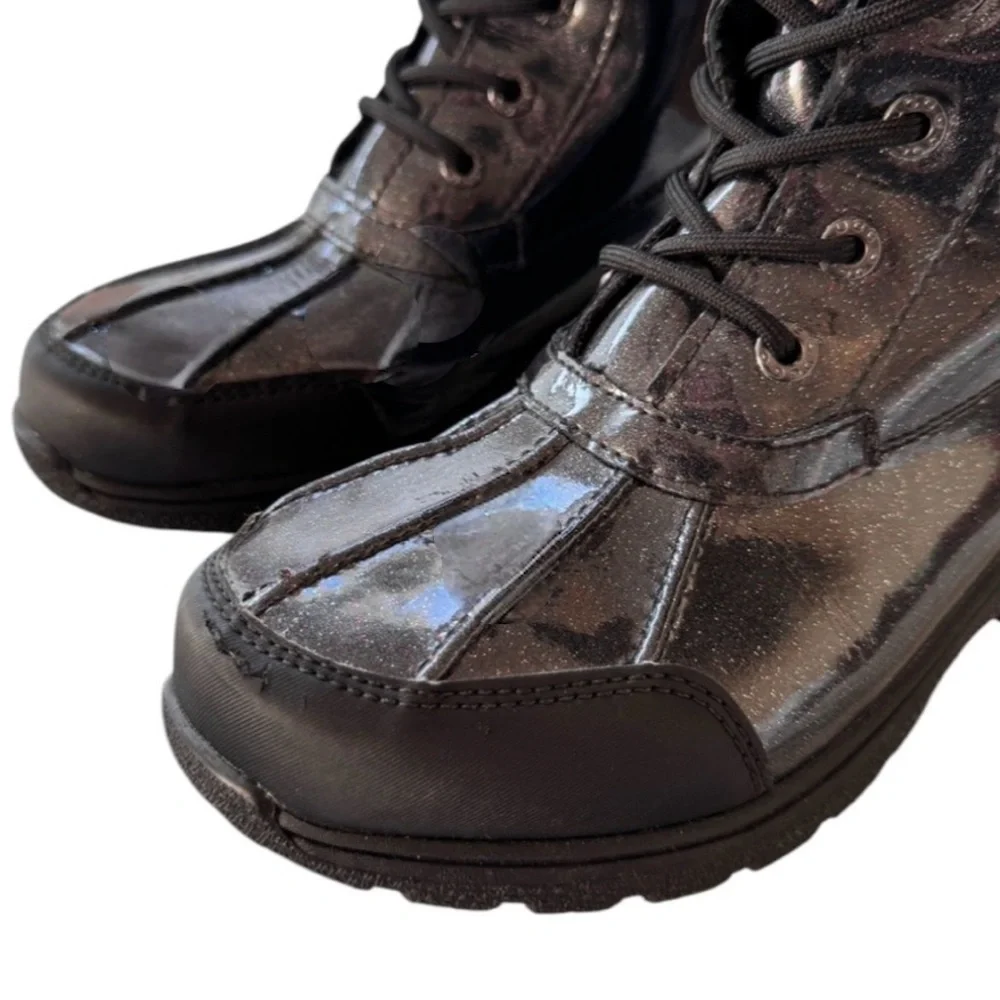 UGG Butte II Glitter Patent Lace Up Waterproof Winter Boots